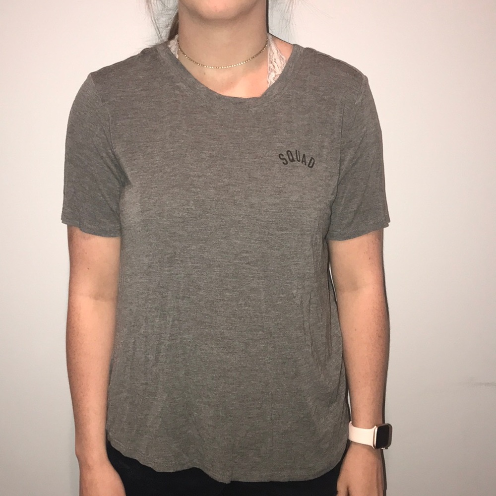 Grey “SQUAD” T Shirt